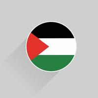 Palestina nacional bandera vector icono diseño, Palestina bandera botón 3d