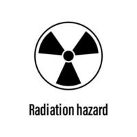 Radiation hazard vector icon