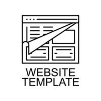 website template vector icon