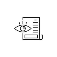 Preview, eye, list vector icon