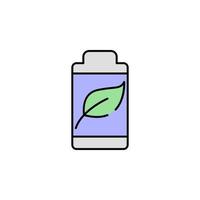 Eco battery vector icon