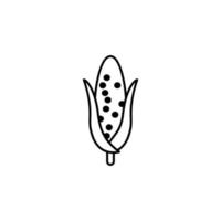 Corn, Harvesting vector icon