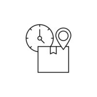 Location, box, time vector icon