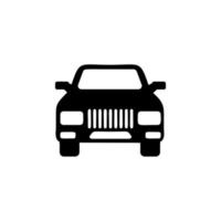 front view auto, car vector icon