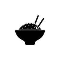 arroz, alimento, gastronomía vector icono