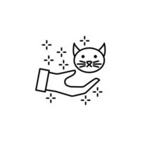 Cat hand vector icon