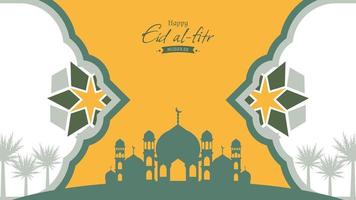 eid al fitr banner templatae design vector