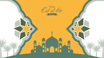 eid al fitr banner templatae design vector