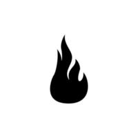 fire, flame isolated simple vector icon