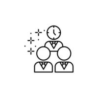 People clock vector icon