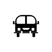 front view bus, car vector icon