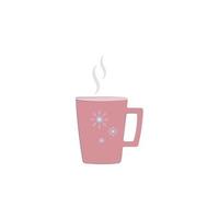 Hot coffee winter colored vector icon