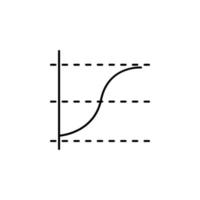 line chart line vector icon