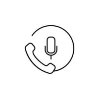 microphone and handset vector icon