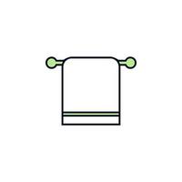 towel on a hanger vector icon
