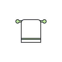 towel on a hanger vector icon