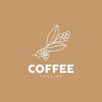 Coffee Logo, Coffee Tree Design, Cafe Drink Vector, Icon Brand Illustration Symbol vector