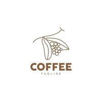 Coffee Logo, Coffee Tree Design, Cafe Drink Vector, Icon Brand Illustration Symbol vector