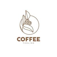 Coffee Logo, Coffee Tree Design, Cafe Drink Vector, Icon Brand Illustration Symbol vector