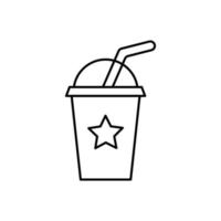 Drink, star, film vector icon