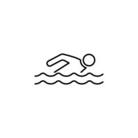 swimmer outline vector icon