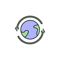 Earth sustainable vector icon