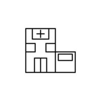 building, clinic, hospital vector icon