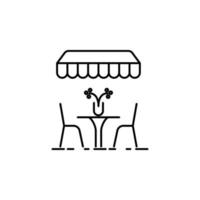 table in the restaurant dusk style vector icon