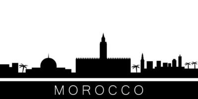 Marruecos detallado horizonte vector icono