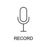 record microphone vector icon