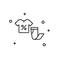 Shirt trousers interest shopping vector icon