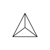 3d triangle vector icon