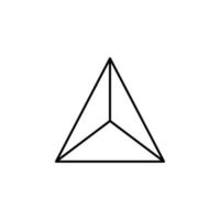 3d triangle vector icon