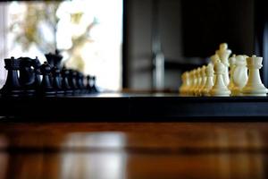 Black and White Chess Facing Against Others, Suitable for Strategic Concept. photo