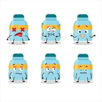 Drink bottle cartoon character with nope expression vector