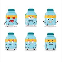 Drink bottle cartoon character with nope expression vector