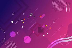 Abstract colorful shapes with pink and purple background vector