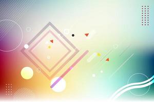 Abstract color gradient background with a white and orange design vector