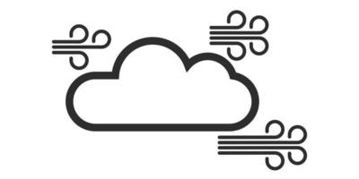 viento nubes icono clima pronóstico pictograma. viento icono, viento soplo Ventoso clima. aire iconos, garabatear viento. vientos y nubes clima símbolo. viento velocidad icono. vector