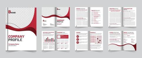 layout, pages corporate and Business  Company Profile Template Design vector