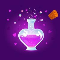 love potion cartoon style vector