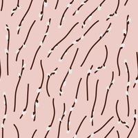 Seamless pattern of willow branches on a pink background. vector