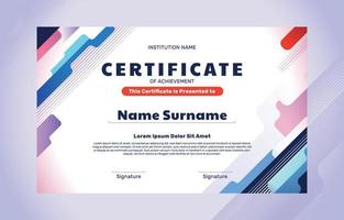 Abstract Gradient Education Certificate Template vector