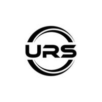 URS letter logo design in illustration. Vector logo, calligraphy designs for logo, Poster, Invitation, etc.