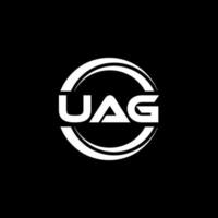 UAG letter logo design in illustration. Vector logo, calligraphy designs for logo, Poster, Invitation, etc.