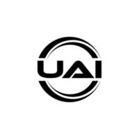 UAI letter logo design in illustration. Vector logo, calligraphy designs for logo, Poster, Invitation, etc.