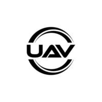 uav letra logo diseño en ilustración. vector logo, caligrafía diseños para logo, póster, invitación, etc.