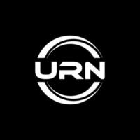 URN letter logo design in illustration. Vector logo, calligraphy designs for logo, Poster, Invitation, etc.