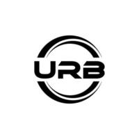 URB letter logo design in illustration. Vector logo, calligraphy designs for logo, Poster, Invitation, etc.