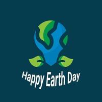 Happy earth day vector art illustration